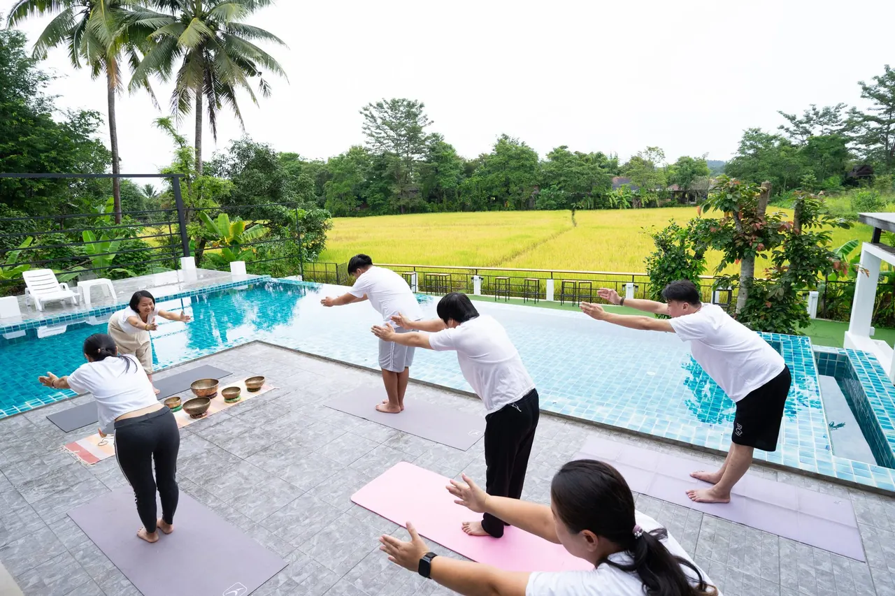 ภูเขาและธรรมชาติรอบสถานที่พักฟื้นในเชียงใหม่